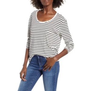 BP Raw Edge Scoop Neck Shirt